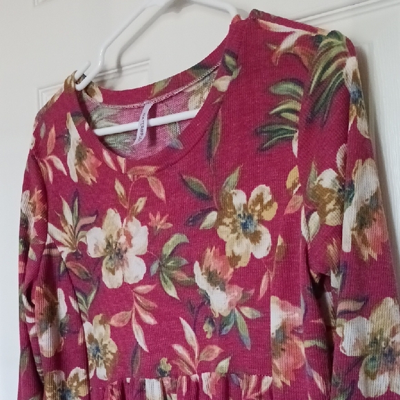 Floral Long Sleeve Dress With Pockets SIZE LARGE - Picture 4 of 11